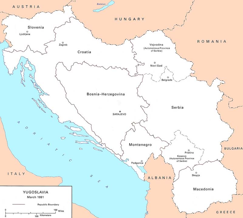 Югославия 1918 карта
